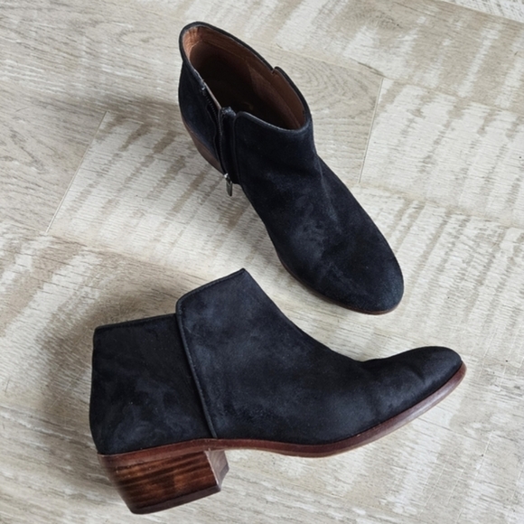 Sam Edelman Betty Suede Leather Ankle Booties - Picture 2 of 16